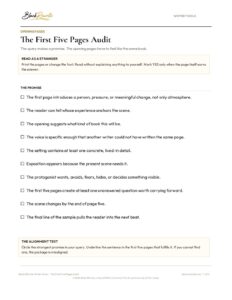 Black REwrite First Five Pages Audit